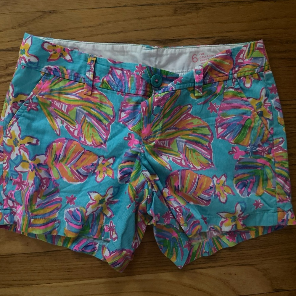 Lilly Pulitzer shorts callahans 6 Sea Blue Summer Haze